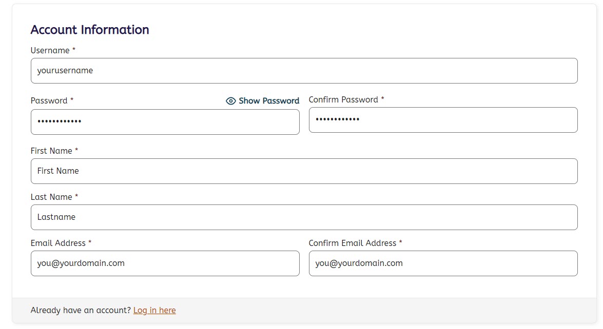 Enter your details